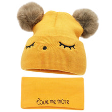 Load image into Gallery viewer, 2Pcs Knitted Soft Toddler Warm Pompom Beanie freeshipping - Tyche Ace