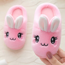 Load image into Gallery viewer, Unisex Kids Winter Cute Rabbit  Cartoon Plush Slippers