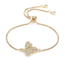 Load image into Gallery viewer, Bee Cubic Zirconia Crystal Charm Bracelet freeshipping - Tyche Ace