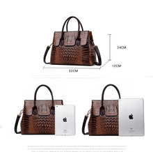 Load image into Gallery viewer, Soft Crocodile Leather Retro Tote Handbags