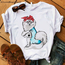 Load image into Gallery viewer, Bandana Pomeranian Mom T-Shirt freeshipping - Tyche Ace