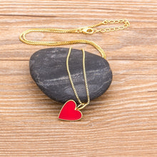 Load image into Gallery viewer, Long Chain Cute Heart Charm Pendants For Women - Tyche Ace