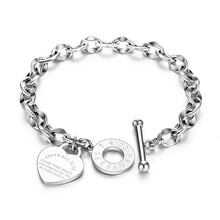 Load image into Gallery viewer, Stainless Steel Love Heart Charm Bracelets For Women