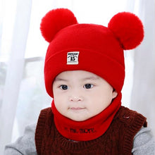 Load image into Gallery viewer, 2Pcs Knitted Soft Toddler Warm Pompom Beanie freeshipping - Tyche Ace