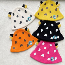 Load image into Gallery viewer, Unisex Cartoon Cow Design Winter Knitted Warm Soft Beanies For Kids