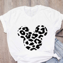 Load image into Gallery viewer, Cartoon Leopard Bow Print Design Short Sleeve Casual T Shirt freeshipping - Tyche Ace
