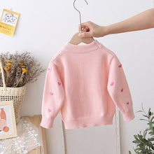 Load image into Gallery viewer, Knitted Bowknot Pullover Embroidered Love Jumper For Girls