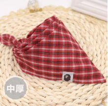 Load image into Gallery viewer, Washable Plaid Cotton Bandanas For Dogs