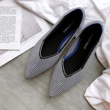 Load image into Gallery viewer, Knitted Fabric Comfortable Flat Pointed Toe Breathable Pumps