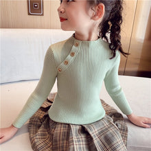 Load image into Gallery viewer, Warm Knitted Pullover Turtleneck Sweaters For Girls