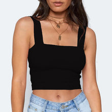 Load image into Gallery viewer, Square Neck Sleeveless Off Shoulder Backless Tank Top