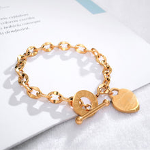 Load image into Gallery viewer, Stainless Steel Love Heart Charm Bracelets For Women