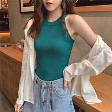 Load image into Gallery viewer, Women Knitted Hollow Bodycon Camisole Tank Top