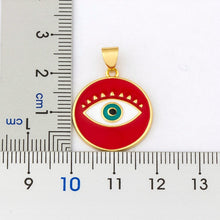 Load image into Gallery viewer, Encrusted Eye Fine Polished Women's Pendant Necklace