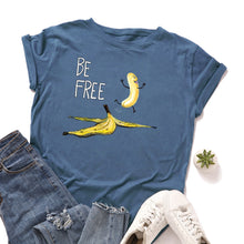 Load image into Gallery viewer, Be Free Banana Cartoon Image T Shirt freeshipping - Tyche Ace
