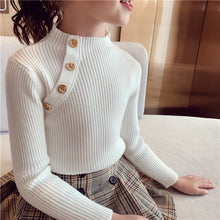 Load image into Gallery viewer, Warm Knitted Pullover Turtleneck Sweaters For Girls