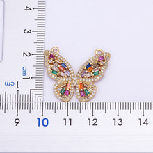 Load image into Gallery viewer, Colourful Shining Statement Butterfly Rhinestone Crystal Lucky Charm Pendant Necklace