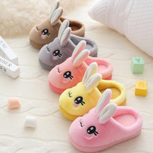 Load image into Gallery viewer, Unisex Kids Winter Cute Rabbit  Cartoon Plush Slippers