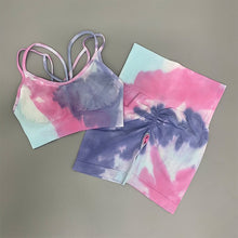 Load image into Gallery viewer, Women Tie And Dye Bra High Waist Leggings Sportswear Set - Tyche Ace