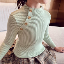 Load image into Gallery viewer, Warm Knitted Pullover Turtleneck Sweaters For Girls
