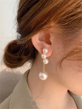 Load image into Gallery viewer, Kshmir New pearl long earrings simple geometric pearl retro metal exquisite French earrings S925 stitches 2020 - Tyche Ace