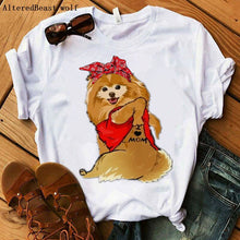 Load image into Gallery viewer, Bandana Pomeranian Mom T-Shirt freeshipping - Tyche Ace