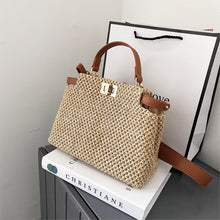 Load image into Gallery viewer, Weave Square Straw Shoulder Tote Travel Bags For Women