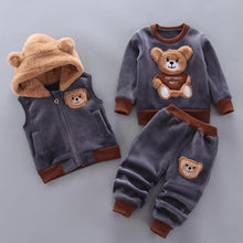 Load image into Gallery viewer, Unisex Baby Dog Cartoon Design Long Sleeve Jacket & Trousers Suit