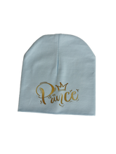 Load image into Gallery viewer, Golden Princess Prince Letter Design Pompom Cute Beanie Hats Kids