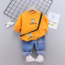 Load image into Gallery viewer, Cartoon Animal Design Sweater + Warm Pants Suit For Kids