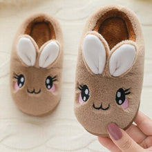 Load image into Gallery viewer, Unisex Kids Winter Cute Rabbit  Cartoon Plush Slippers