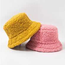 Load image into Gallery viewer, Lamb Wool Faux Fur Warm Winter Borg Winter Bucket Hats For Women - Tyche Ace