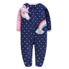 Load image into Gallery viewer, Cartoon One Pieces Pyjamas Fleece Jumpsuit For Babies