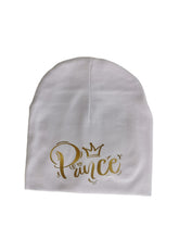 Load image into Gallery viewer, Golden Princess Prince Letter Design Pompom Cute Beanie Hats Kids