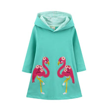Load image into Gallery viewer, Girls Cotton Hooded Stylish Long Sleeved Dress