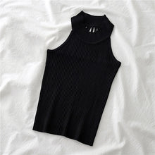Load image into Gallery viewer, Women Knitted Hollow Bodycon Camisole Tank Top