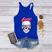 Load image into Gallery viewer, Skull Scarf Sunglasses Print Tank Top freeshipping - Tyche Ace
