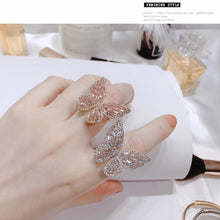 Load image into Gallery viewer, Adjustable Elegant Crystal Butterfly Pearl Zirconia Bracelet