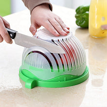 Load image into Gallery viewer, Fruit Vegetable Salad Cutting Bowl Drain Fruit Bowls Vegetable Cutting Bowl Salad Bowl Cutter Salad Maker Kitchen Accessories freeshipping - Tyche Ace