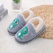Load image into Gallery viewer, Unisex Toddler Unicorn Cartoon Image Design Winter Indoor Fur Slides Slippers