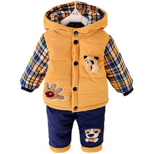 Load image into Gallery viewer, Unisex Baby Dog Cartoon Design Long Sleeve Jacket & Trousers Suit