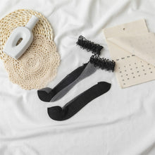 Load image into Gallery viewer, Women Thin Lace Breathable Pearl Style Design Invisible Socks freeshipping - Tyche Ace