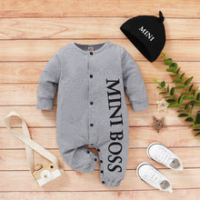 Load image into Gallery viewer, Long Sleeve Baby Rompers And Hat Set For Toddlers