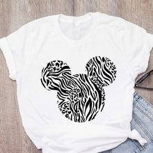 Load image into Gallery viewer, Cartoon Leopard Bow Print Design Short Sleeve Casual T Shirt freeshipping - Tyche Ace