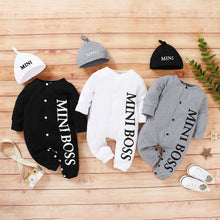 Load image into Gallery viewer, Long Sleeve Baby Rompers And Hat Set For Toddlers