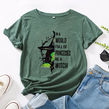 Load image into Gallery viewer, JCGO Fashion Summer T Shirt Women Plus Size 5XL Cotton Halloween Witch Print Female Short Sleeve Tshirts Casual Lady Tops Tee freeshipping - Tyche Ace