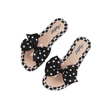 Load image into Gallery viewer, Butterfly Knot Polka Dot Platform Heel Open Toe Casual Sandals freeshipping - Tyche Ace