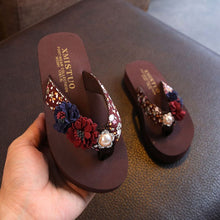 Load image into Gallery viewer, Girls Flowers Design Soft Non Slip Light Slippers For Kids freeshipping - Tyche Ace