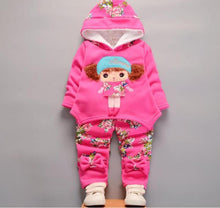 Load image into Gallery viewer, Unisex Baby Dog Cartoon Design Long Sleeve Jacket & Trousers Suit