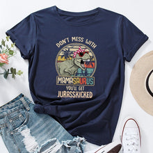 Load image into Gallery viewer, Dinosaur Graphic Letters Print Short Sleeve T Shirt freeshipping - Tyche Ace